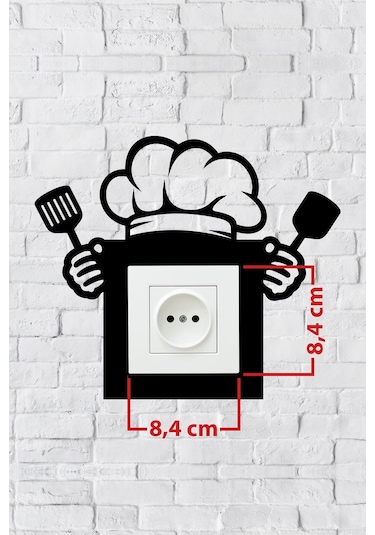 Mutfak Tasarım Priz Çerçevesi İç Ölçü 8,4x8,4 Cm Dekoratif Priz Süsü Ve Anahtar Çerçevesi
