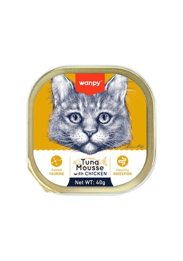 Wanpy Ton Balıklı ve Tavuklu Yetişkin Kedi Maması 40 G
