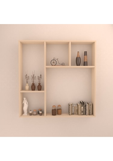 Rafkestir Milet Duvar Raf Set Krem ( Mat )