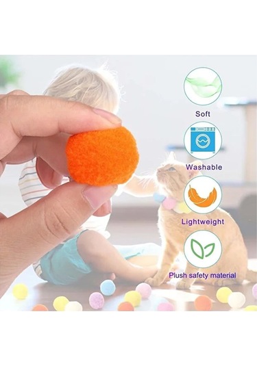 Pribor İnteraktif Kedi Oyun Tabancası - 20 Adet Peluş Toplarla Birlikte