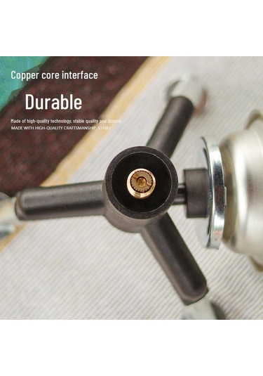 "kendinden Kilitli Bakır Çekirdekli Kamp Sobası Gaz Dönüştürücüsü" Siyah