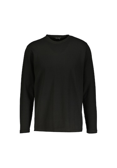Finesuits Erkek Jakarlı Sweatshirt 242209020.lnkoyr Siyah