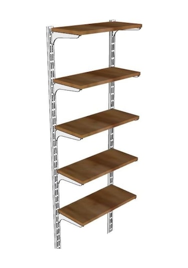 Rafburada Rafburada® 5 Katlı Kitaplık. Ahşap Duvar Rafı. Dekoratif Raf.