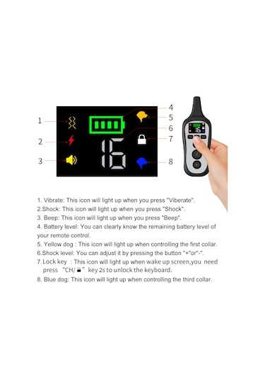 Köpek Tasması Barker, Uzaktan Kumandalı Köpek Eğitmeni Ultrasonik Elektrik Şok Tasması Köpek Eğitim -siyah