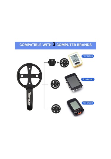 Jokmae 22.2mm Bisiklet Tt Gidon Bilgisayar Montajı İçin 4 Adaptörlü Set Siyah Çok Renkli