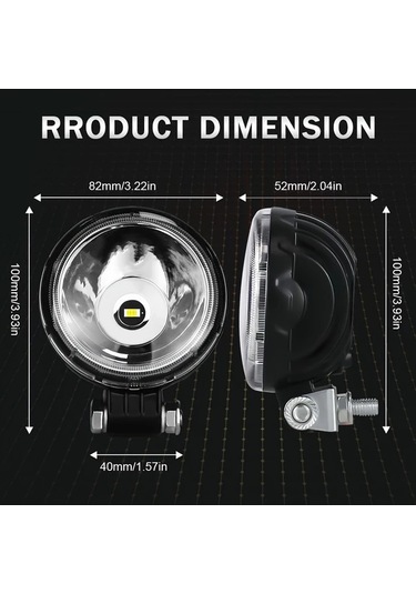 Xuweiwei Lupuauto 7.62cm Led Spot Işık 2 Adet Sarı Süper Parlak 3000 Lümen 12 24v Offroad Işık