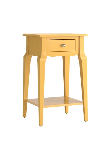 Wooding Masif Sarı Lake Bonamy Komodin - Yan Sehpa