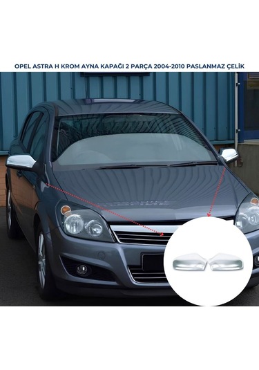 Ebal Otomotiv Opel Astra H Krom Ayna Kapağı 2 prç. 2004-2010 Arası P. Çelik