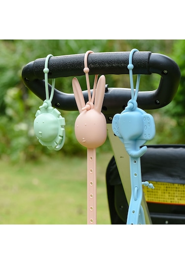 Maiyame Yenilenmiş Yeşil Aslan Desenli Silikon Diş Fırçası Zinciri - Uyumlanabilir, Düşme Koruma, Taşınabilir Oyuncağı Askı Ve Saklama Özelliği