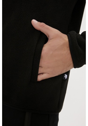 Bad Bear Bowie Full-zip Siyah Fermuarlı Erkek Polar Sweatshirt-siyah Siyah