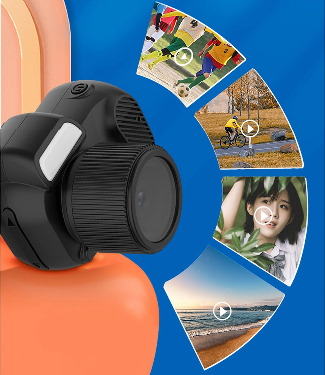 Xiyyadms Mini Dijital Kamera: 1080p Hd Video, 160 Geniş Açı Lens, Kol Bantlı Taşınabilir, Öğrenci Ve Günlük Kullanıma Uygun