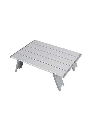 Wondernest Ultra Mini Katlanabilir Masa - Hafif Gümüş Gri Alüminyum Alaşımlı Portatif Seyahat Masası Xe Model Gri