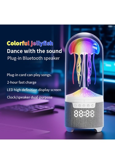 Erd Denizanası Hoparlör, Rgb Led Işıklı Süs, Taşınabilir Subwoofer