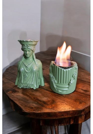 Dekoratif Karyadit Kızı Ve Ateş Çukuru Seti Hediyeli Yeşil