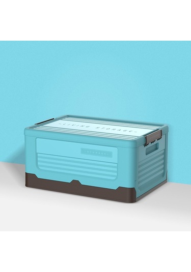 Sones Katlanabilir Kitap Kutusu Plastik Saklama Kutusu, Renk: L Nane Mavisi