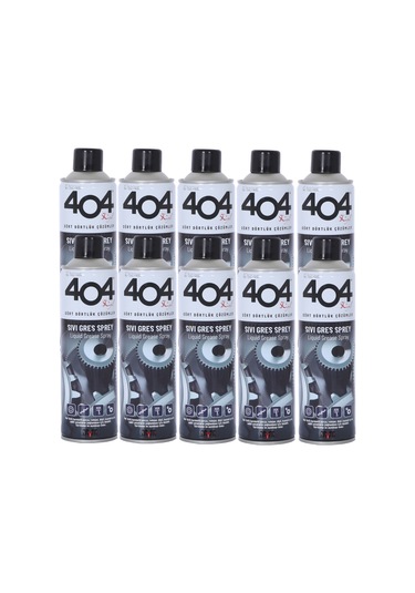 404 Sıvı Gres Zincir Yağlama Spreyi 10 x 400 ML