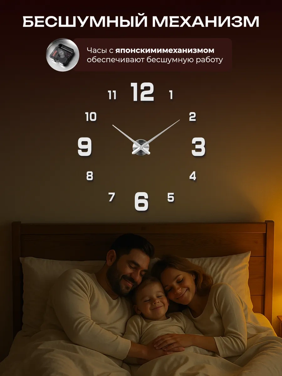 Casy Market Duvar Dekorasyonu İçin Kendinden Yapışkanlı Rakamlı Duvara Asılan Duvar Saati 233994035 Beyaz