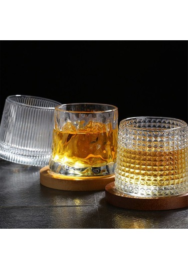 Xurunkeji 10 Adet Şarap Bardakları Masa Altlıkları Şarap Bardakları Döndürme Cam Bardak Altlığı Şarap Altlığı Çay Fincanı Altlığı Bardak Altlığı Ceviz Ceviz