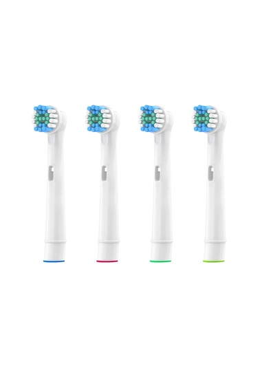 Wezone 4 Adet Elektrikli Diş Fırçası Değişim Ucu - Oral-b/braun Uyumlu - Dupont Tüylü - Yetişkinler İçin