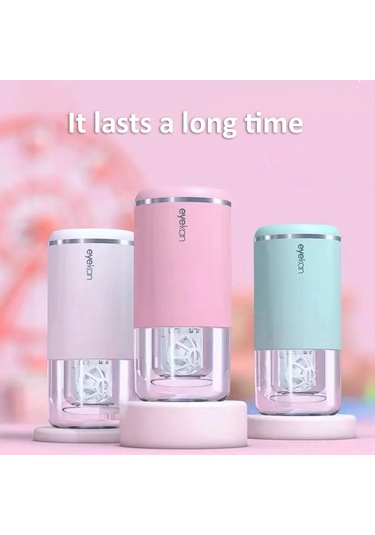 Yaozixa Ultrasonic Lens Temizleyici - Göz Lensleri Ve Mücevherler İçin Otomatik Plastik Temizleme Kutusu Pembe