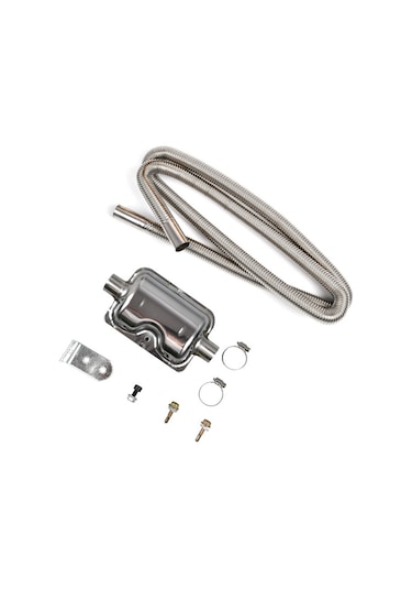 Suofeng Oto Park Heater Inox Boru Spiral Yivli Dalga Ekzos Boru 60cm + Clamp + Müfettiş, Dayanıklı Malzeme İle Konforlu Kullanım