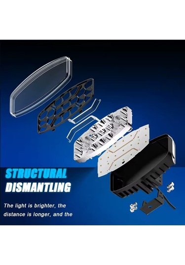 10'' Beyaz-turuncu Led Çalışma Lambası Spot Projektör + Tır Kamyon Road 12-24volt