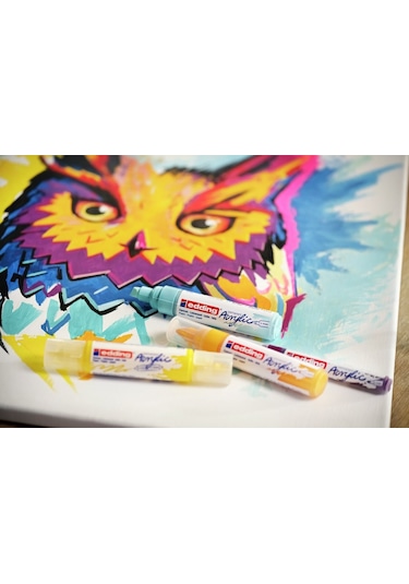 Edding 5400 3D Double Liner Akrilik Boyama Markörü 5-10 Mm Sarı Y