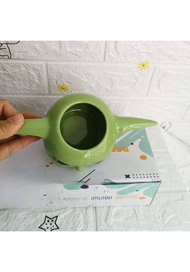 Mufunye Star Wars Yeşil 3d Karikatür Figürlü Seramik Kupa - Kahve/su İçeceği 301-400ml - Animasyon Severler İçin Dayanıklı Tasarım Diğer