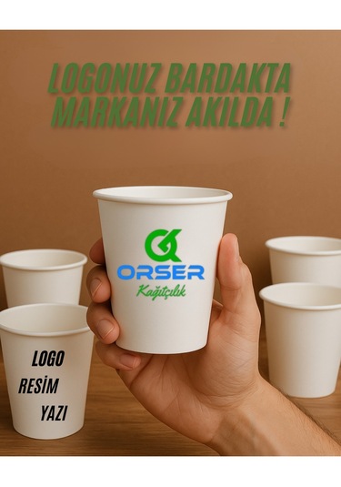 Kişiye Özel Baskılı Karton Bardak 7'oz - 500 Adet 1