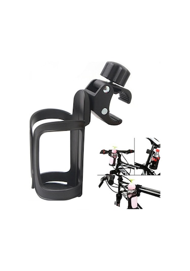 Bisiklet Suluk Termos Şişe Tutacağı Matara Kafesi Siyah 14 x 7 CM Siyah