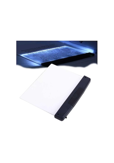 6.7 5.7in Çok Fonksiyonlu Led Düz Panel Gece Görme Okuma Lambası, Geceleri Açık Kitap Sayfası Işığı, Geceleri Yatak Okumak İçin Düz Kitap Işığı Siyah Siyah