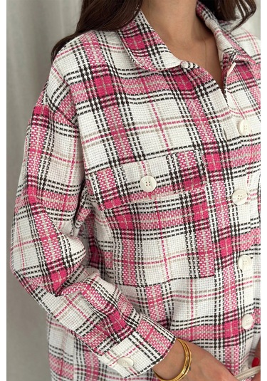 Uzun Oduncu Gömlek Pembe Pembe