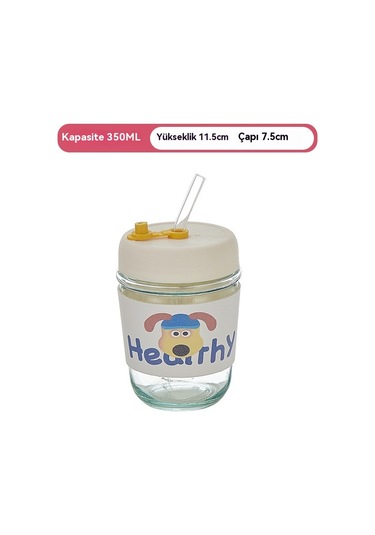 Jian Fan İnterneti Karikatür Cam Hasır Fincan Cam Kupa Kupa Pembe Pembe