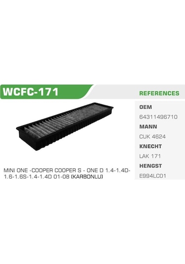 WINKEL WCFC-171 Polen Filtresi Cooper R50 01-