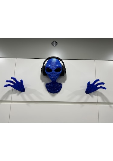 Alien Uzaylı Duvar Dekorasyonu Veya Kulaklık Standı Parlak M.