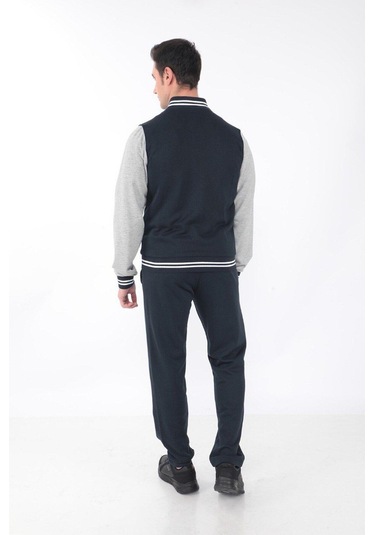 Erkek Kolej Ceket 3 Iplik Içi Fileli Kolej Ceket Lacivert Grimelanj