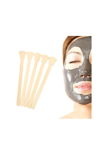 Suntek 50 Adet Ahşap Ağda Spatula Dil Basacağı Dövme Balmumu