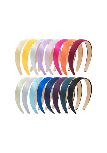 Dofolink 2.8cm Saten Kadın Saç Bandı - Minimalist Modern Stilde Saç Dekorasyon Aksesuarı Çok Renkli