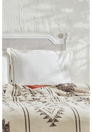 Karaca Home Raya Çift Kişilik Pamuk Battaniye Kremit 200.22.04.0212