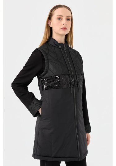 Önü Payet Kombinli 3'lü Takım Siyah Siyah