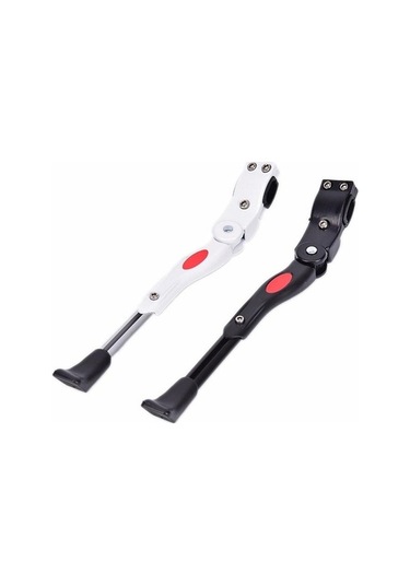 Pazly Yeni Ve Kaliteli Siyah Alüminyum Bisiklet Yan Dayanak Pervane Ayak Desteği Dağ Bisikleti Döngüsü Optik Ayarlanabilir Beyaz Detaylar Siyah