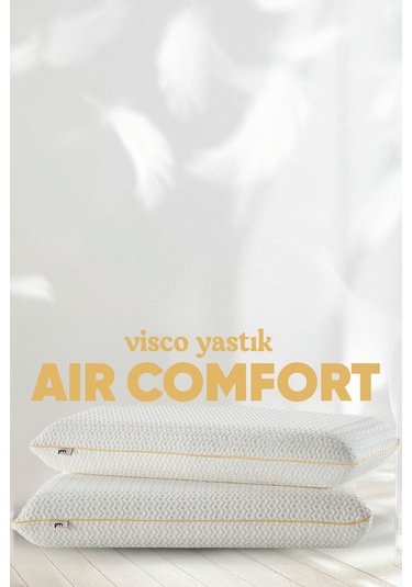 Büyük Boy Ortopedik Visco Yastık - Air Comfort Cilt Dostu Anti Uv Xxl Uyku Yastığı Yumuşak Tuşe Beyaz