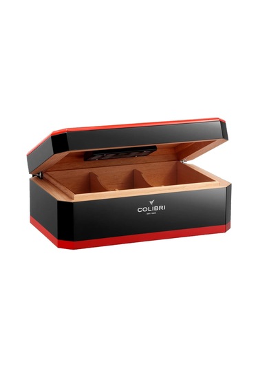 Colibri Rally Humidor Puro Kutusu Piano Siyah/kırmızı 120's