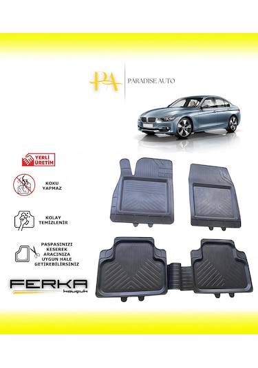 Bmw 3 Serisi F30 2011-2018 Uyarlanabilir Universal Havuzlu Paspas