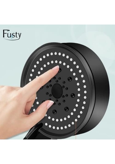 Glee Turbo Series 5 Fonksiyonlu Duş Başlığı - Yüksek Basınçlı Kaliteli El Duşu 3 Renk Seçeneği Beyaz Siyah