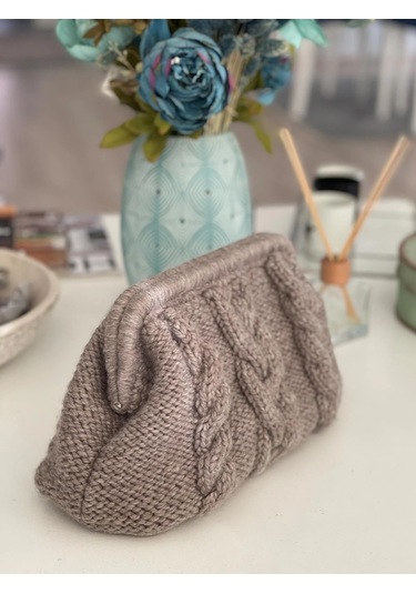 El Yapımı Vizon, Saç Örgü El Çantası Vizon