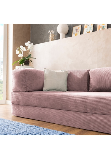 Argimo Godila Çok Amaçlı Sofa Çift Kişilik Yatak Koltuk Pembe