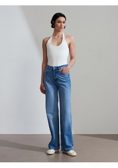 Dilvin 21052 Halter Yaka Top-ekru Ekru