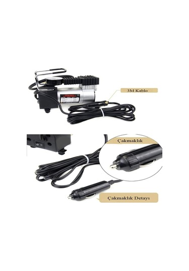 Oto Araç Profesyonel Hava Pompası Kompresör Mini Lastik Pompası