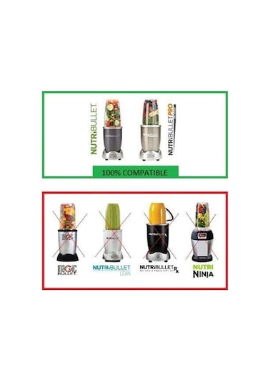 Createtech Ve Uyumlu Siyah Seti Oz Nutribullet Nb-101b/nb-201 İçin Hızlı Değiştirmeli Bıçak Bardak 600w-900w 32 - Fy Siyah
